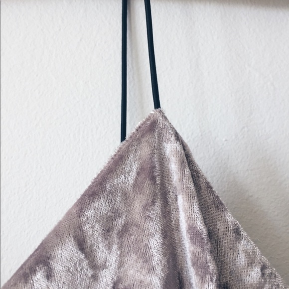 SOLD Velvet Mini Dress - Picture 3 of 5